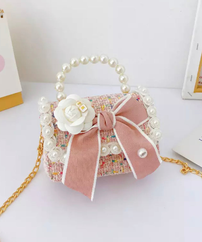 
                  
                    Girl’s Floral Tweed Handbag
                  
                